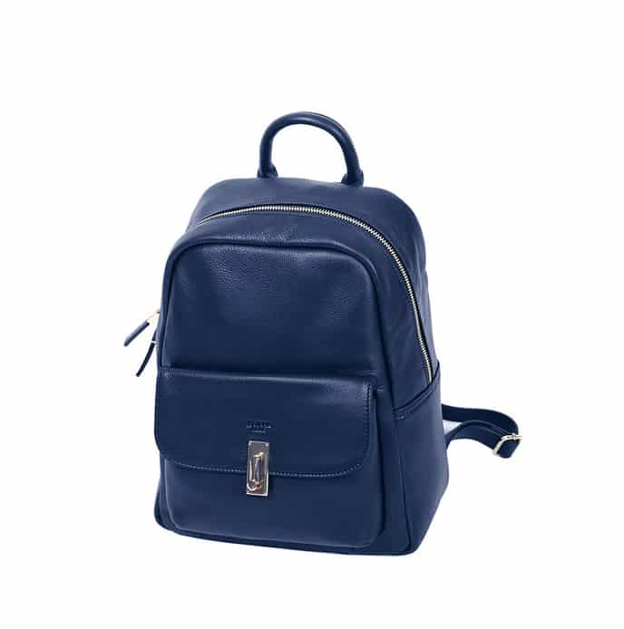 Sac à dos en cuir grainé pour femme