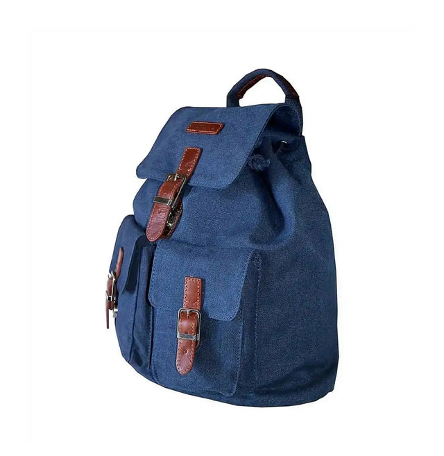 Sac à dos en toile garni cuir