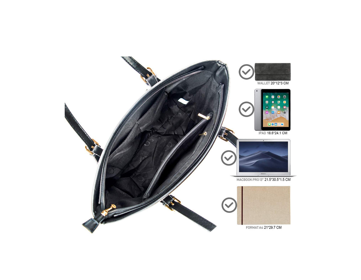 sac cabas épaule A4 noir