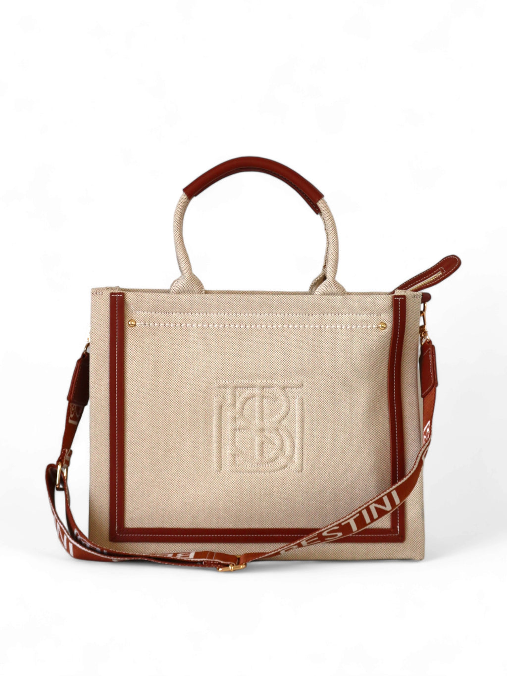 sac cabas en coton beige bestini A