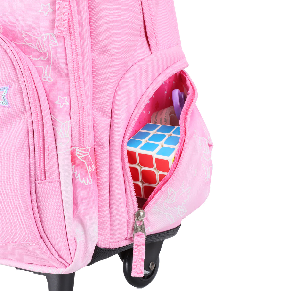 Sac à dos à roulettes fille Licorne Snowball – CM1 CM2