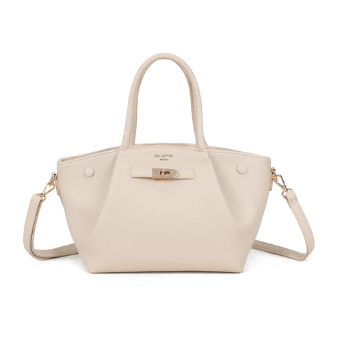 Sac à main femme Nina en cuir beige, pratique et tendance, parfait pour un style chic et fonctionnel.