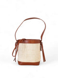 sac seau pour femme en lin beige