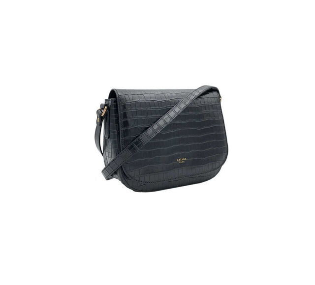 sac à main bandoulière en cuir croco katana