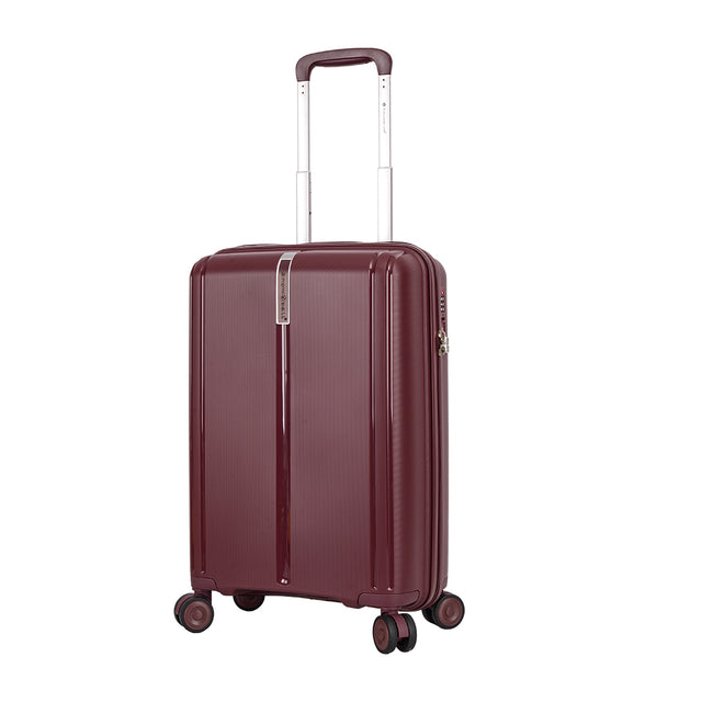 Valise cabine 55cm anti-effraction SécuriSpinner bordeau