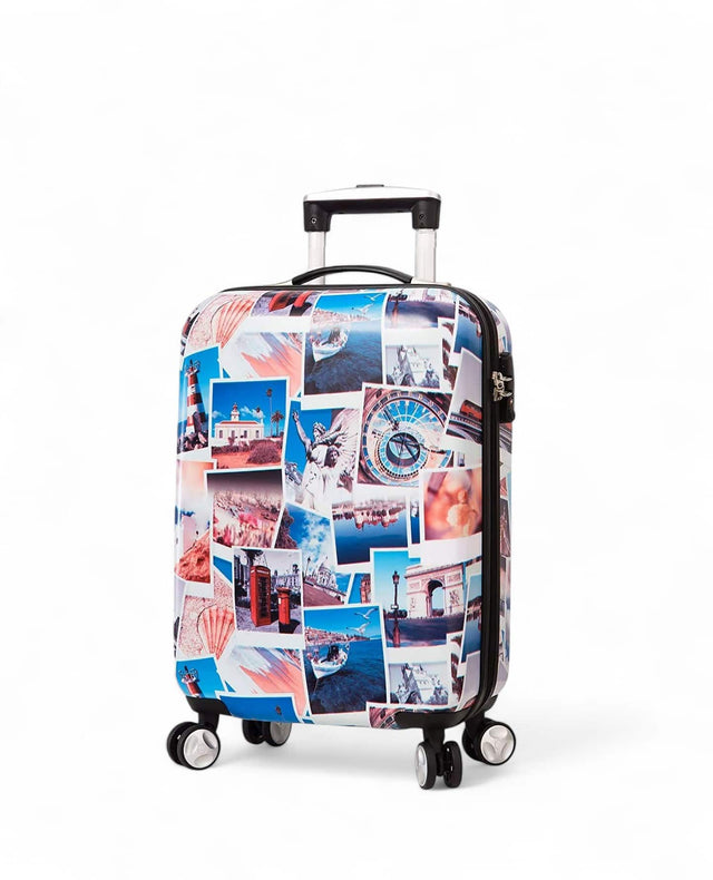 Valise cabine rigide 55 cm « Cartes postales du monde »