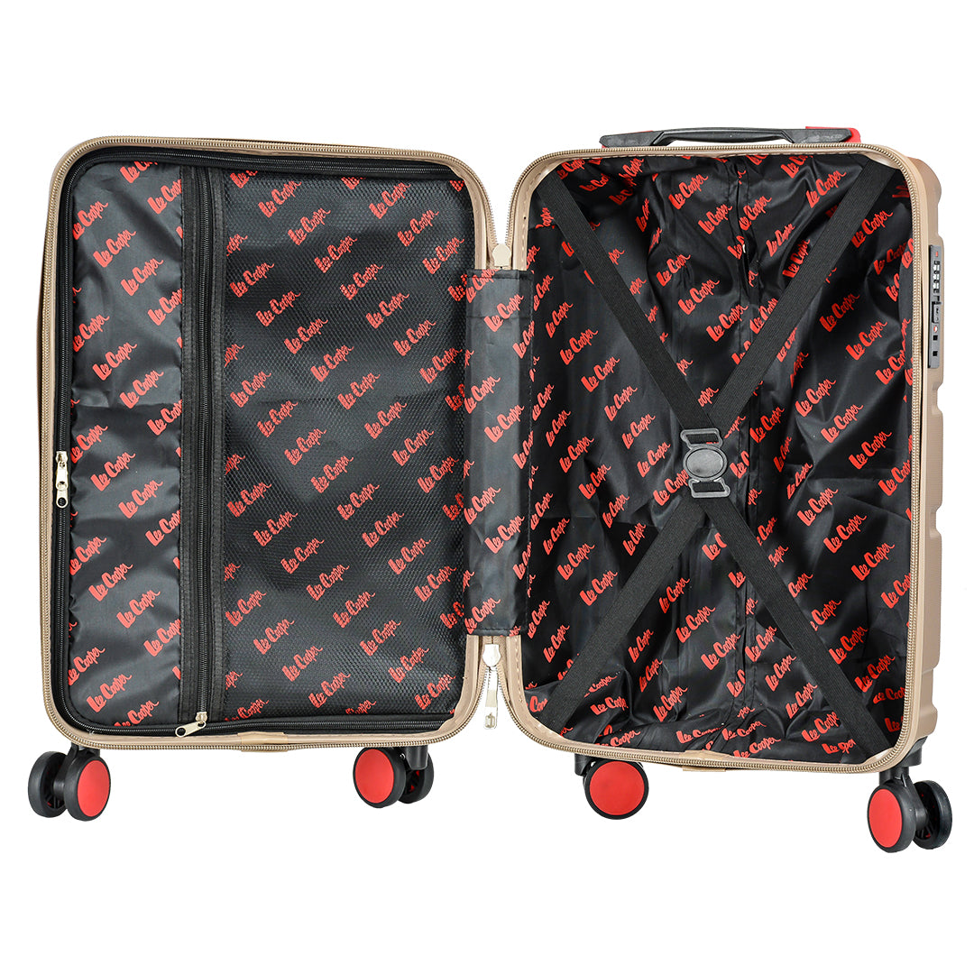 valise cabine rigide Lee Cooper taupe 31103 tsa k