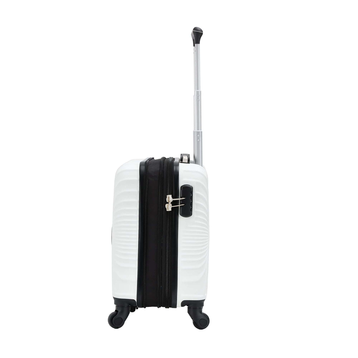 valise cabine sous siege easyjet 45x33x20 cm blanc- vue deprofil extension