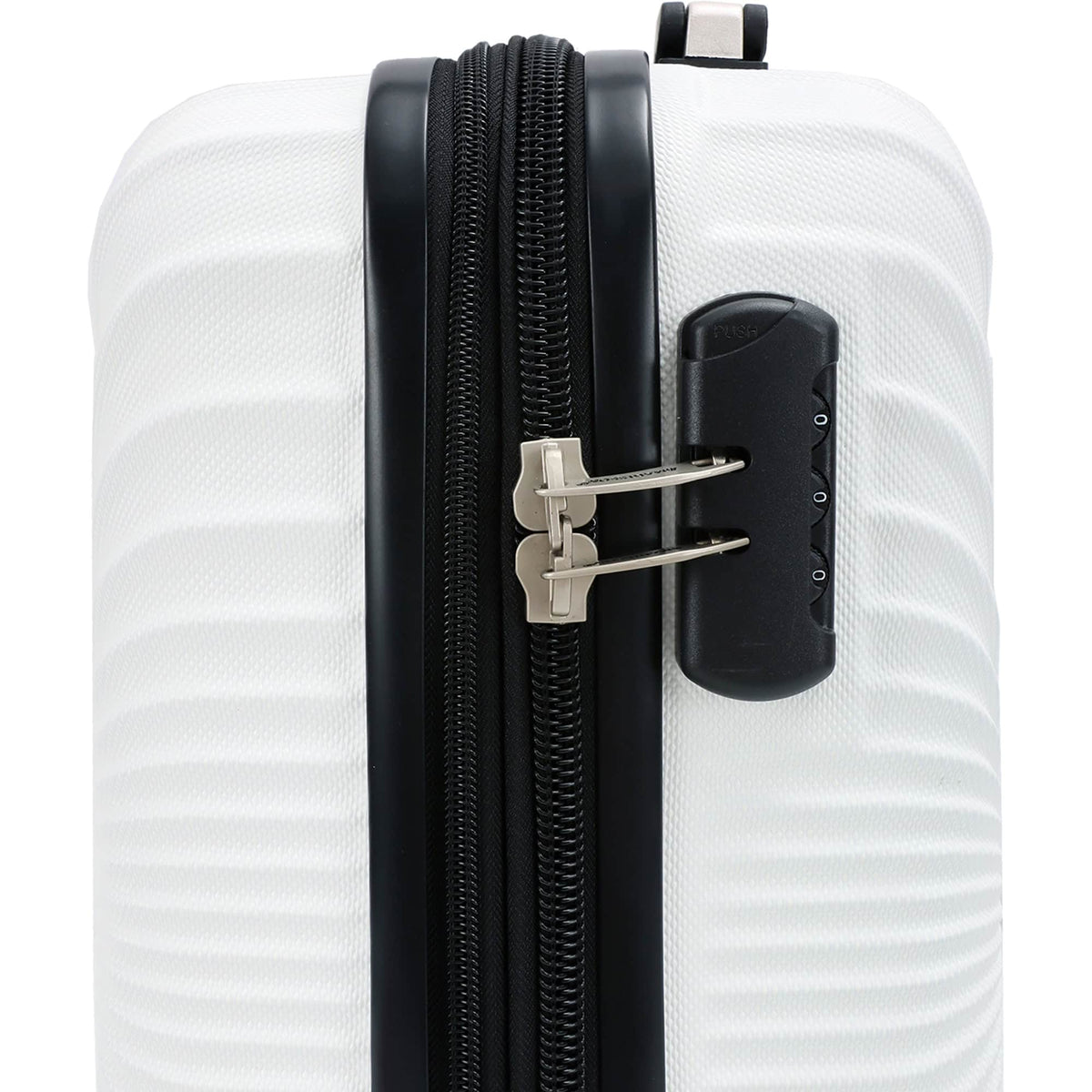 valise cabine sous siege easyjet 45x33x20 cm blanc- vue serrure