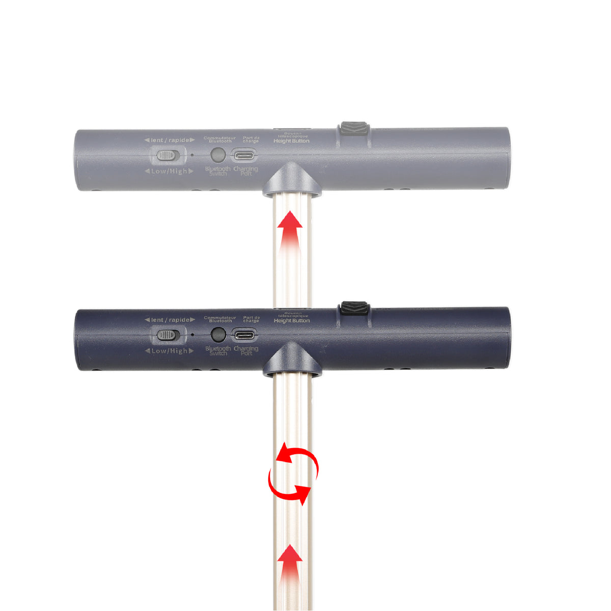 Valise cabine avec trottinette électrique intégrée, 55 cm, modèle Snowball, pratique et innovant.