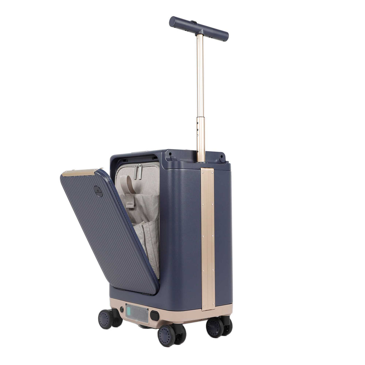 Valise cabine avec compartiment pour trottinette électrique, 55 cm, couleur Snowball.