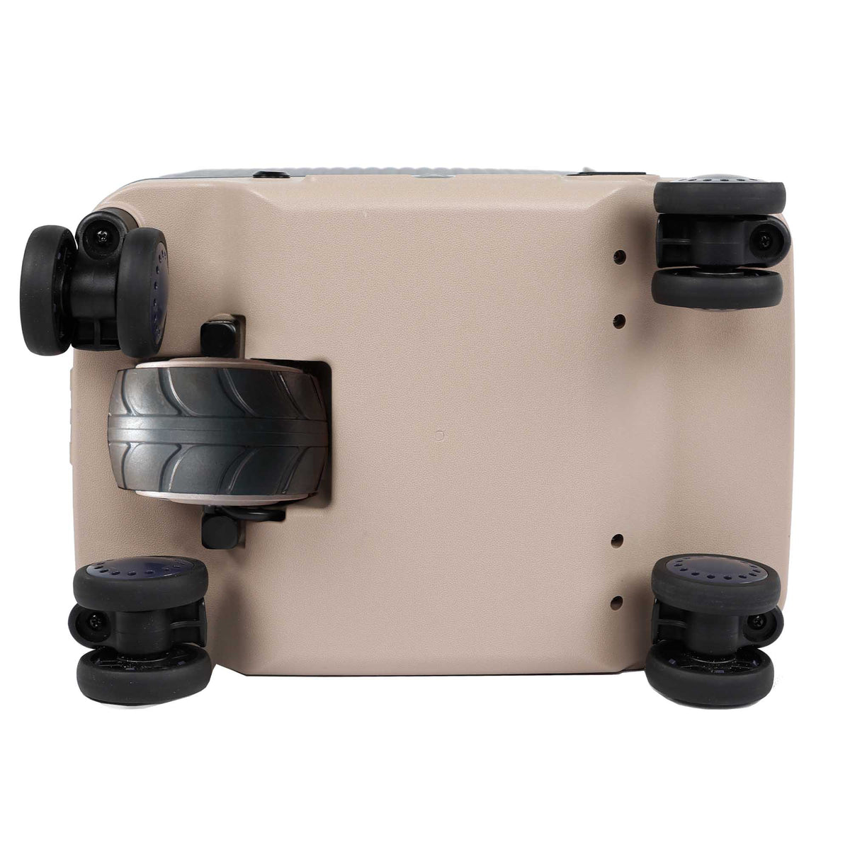 Valise cabine avec trottinette électrique intégrée, 55 cm, couleur Snowball, pratique et innovante.