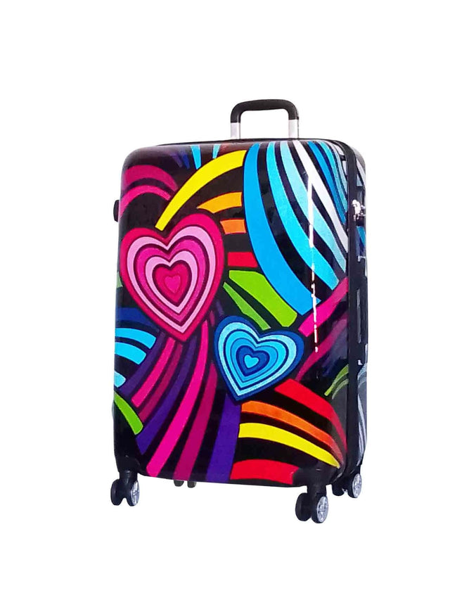 Valise rigide de 75 cm 4 roues Hearts Colors