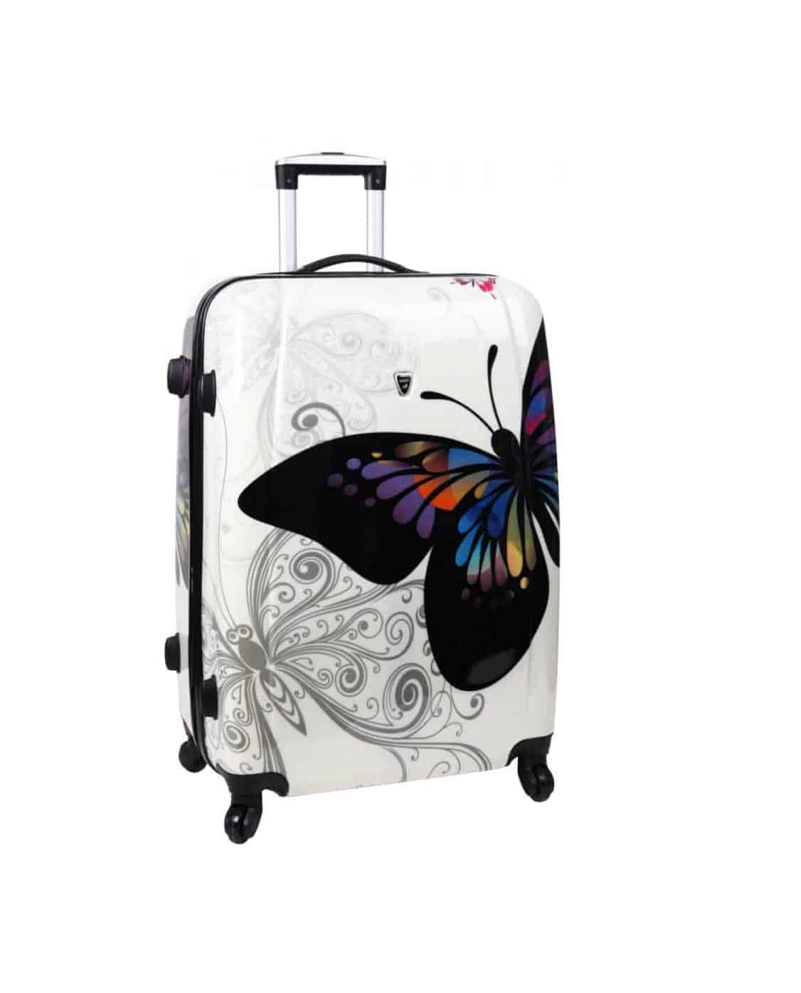 Valise rigide 75 cm à 4 roues « papillon »