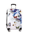 Valise rigide 75 cm extensible Papillons et Fleurs
